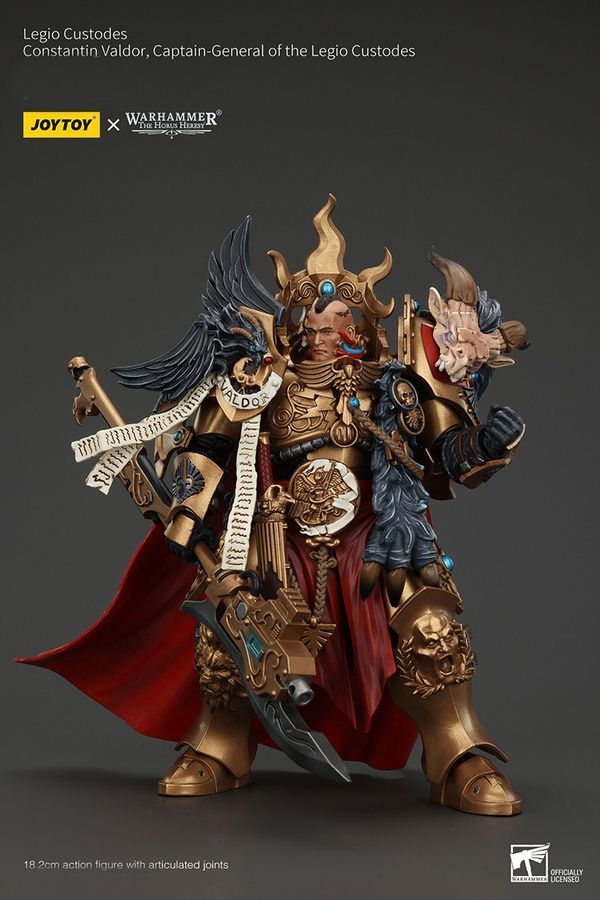 Фігурка з гри Warhammer 40k, Легіон Адептус Кустодес генерал-капітан Костянтин Вальдор, JOYTOY, рухома, 18,2 см (WHR 0198)