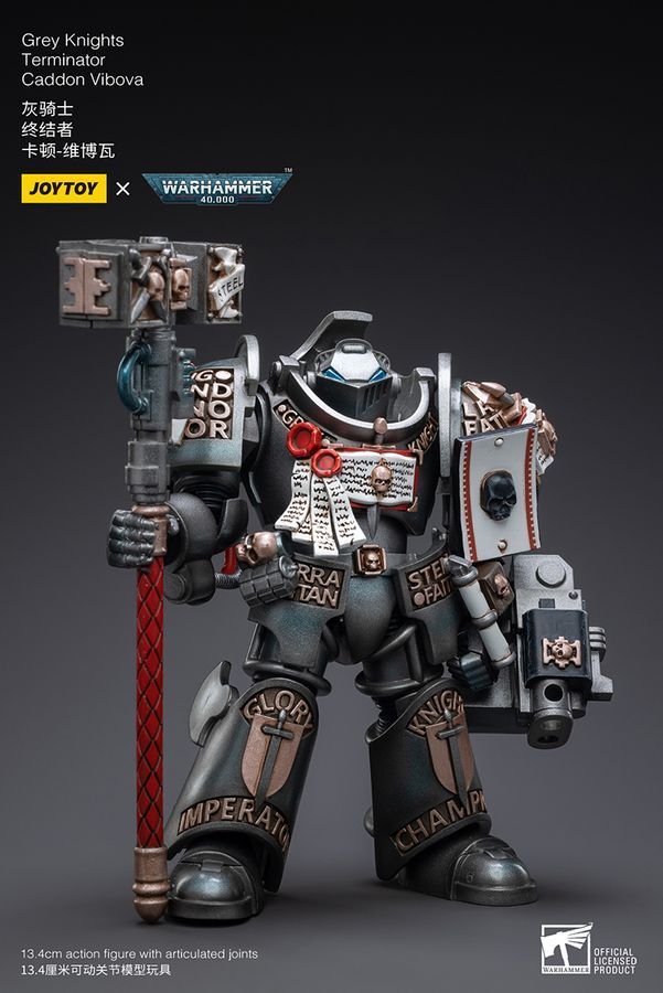 Фигурка из игры Warhammer 40k, Терминатор Серых Рыцарей Кэддон Вибова, JOYTOY, подвижная, 13,4 см (WHR 0053)
