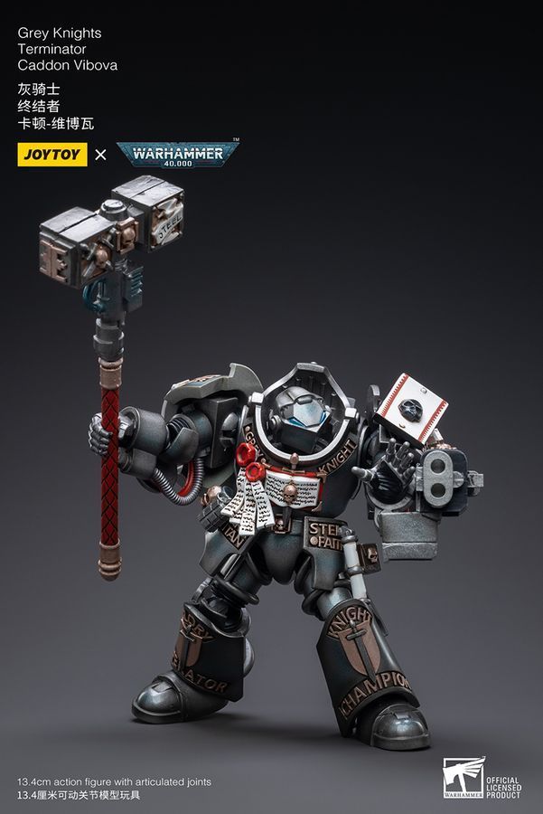 Фигурка из игры Warhammer 40k, Терминатор Серых Рыцарей Кэддон Вибова, JOYTOY, подвижная, 13,4 см (WHR 0053)