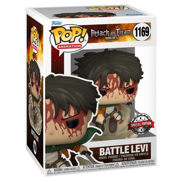 Фигурка Funko POP Фанко поп №1169 Атака титанов Attack on Titan Battle Levi Ackerman, Леви Аккерман, 10 см (AT 0025)