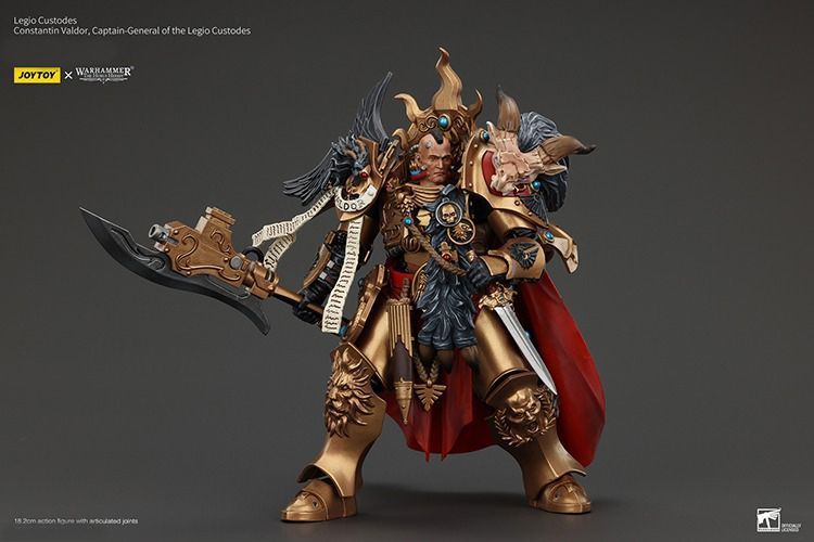 Фігурка з гри Warhammer 40k, Легіон Адептус Кустодес генерал-капітан Костянтин Вальдор, JOYTOY, рухома, 18,2 см (WHR 0198)