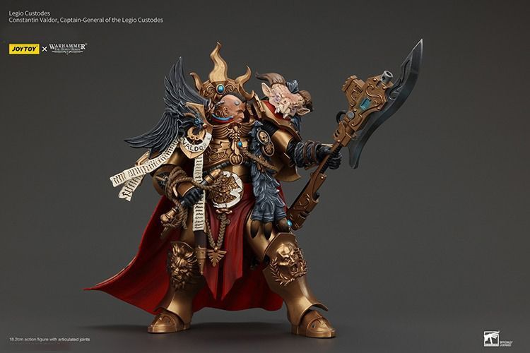 Фігурка з гри Warhammer 40k, Легіон Адептус Кустодес генерал-капітан Костянтин Вальдор, JOYTOY, рухома, 18,2 см (WHR 0198)