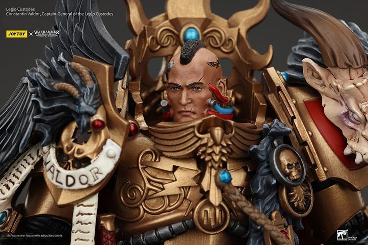 Фігурка з гри Warhammer 40k, Легіон Адептус Кустодес генерал-капітан Костянтин Вальдор, JOYTOY, рухома, 18,2 см (WHR 0198)