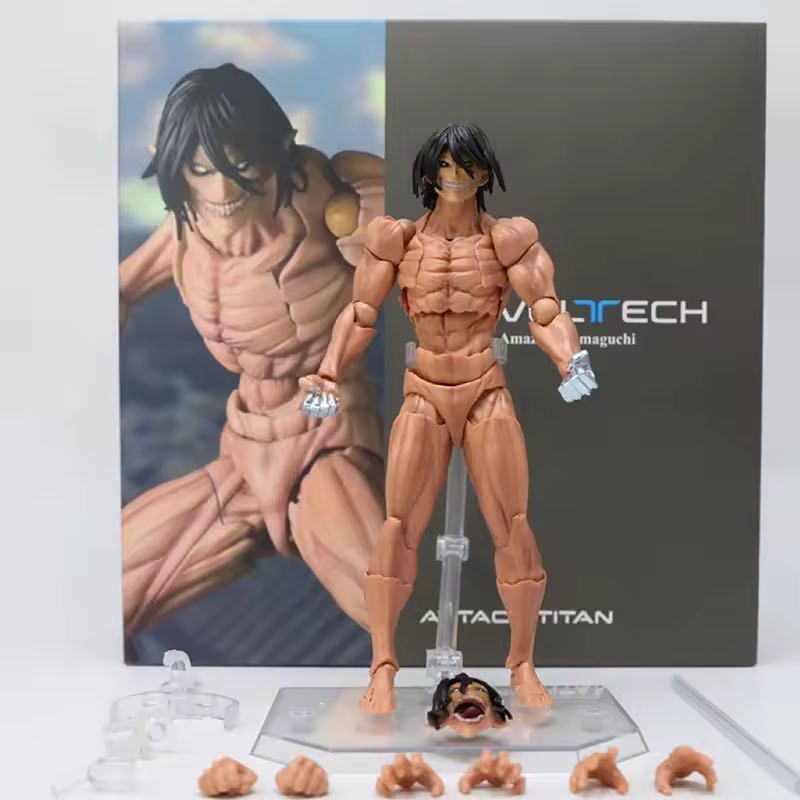 Аниме фигурка Атака титанов Attack on Titan Eren Jaeger, титан Эрен Йегер, подвижный, 16 см (AT 0030)