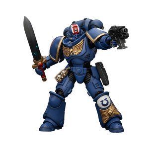 Фігурка з гри Warhammer 40k, Ультрамарини Герой ордена Прімаріс Лейтенант Ерастус, JOYTOY, рухома, 12,1 см (WHR 0133)