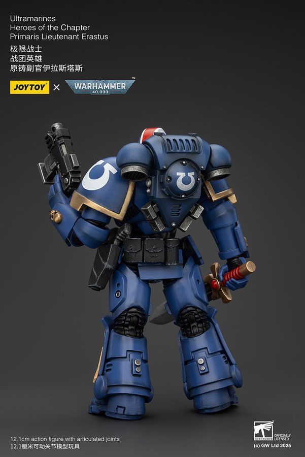 Фігурка з гри Warhammer 40k, Ультрамарини Герой ордена Прімаріс Лейтенант Ерастус, JOYTOY, рухома, 12,1 см (WHR 0133)