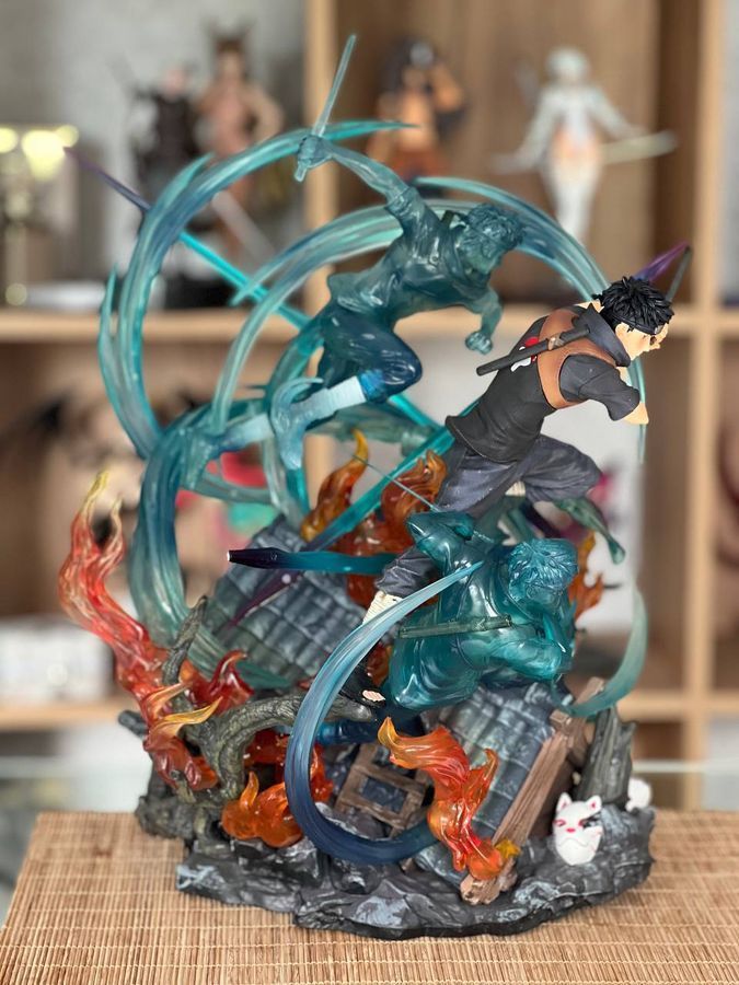 Аниме фигурка Naruto Наруто Uchiha Shisui, Шисуи Учиха, с подсветкой, большая инсталляция 45 см (NAR 0085)