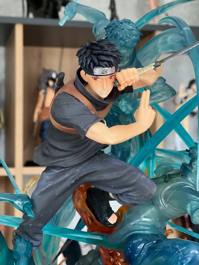 Аниме фигурка Naruto Наруто Uchiha Shisui, Шисуи Учиха, с подсветкой, большая инсталляция 45 см (NAR 0085)