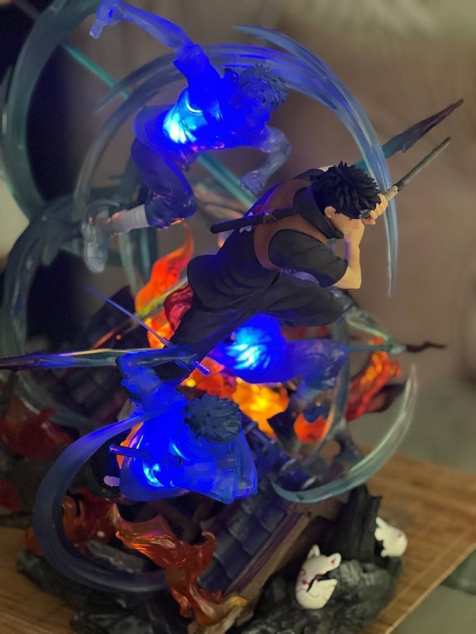 Аниме фигурка Naruto Наруто Uchiha Shisui, Шисуи Учиха, с подсветкой, большая инсталляция 45 см (NAR 0085)