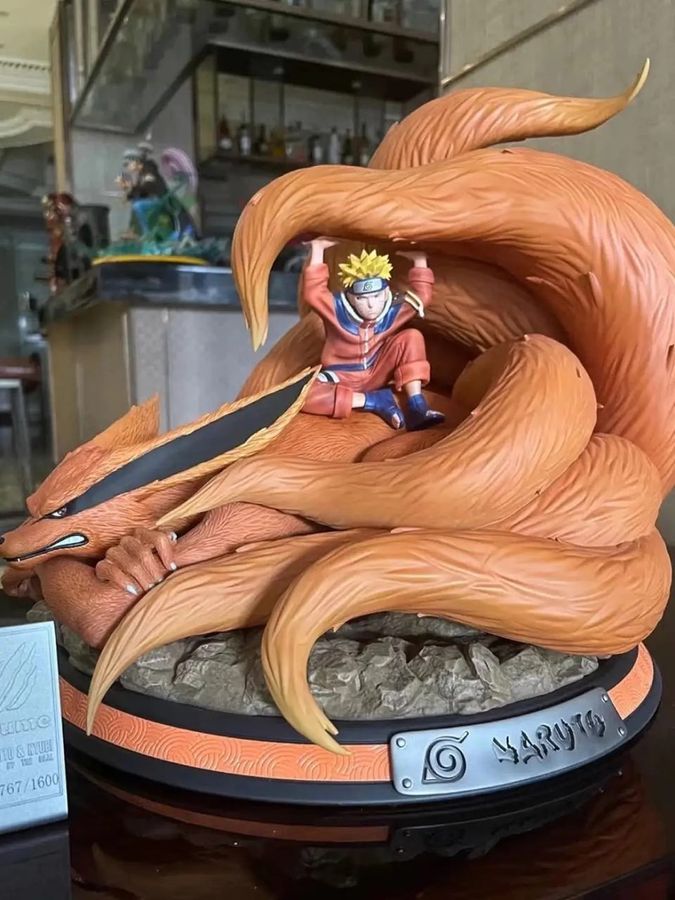 Аниме фигурка Naruto, Наруто Uzumaki Naruto Kurama, Узумаки Наруто и Девятихвостый, 20 см (NAR 0059)