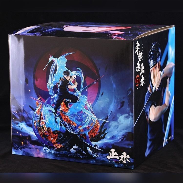 Аниме фигурка Naruto Наруто Uchiha Shisui, Шисуи Учиха, с подсветкой, большая инсталляция 45 см (NAR 0085)