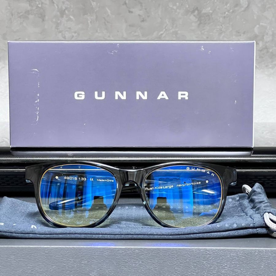 Дитячі окуляри для комп'ютера Gunnar, Rush Kids Large, Navy Tortoise, Amber (UA-09701)