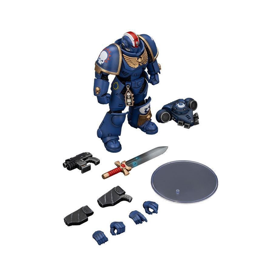 Фігурка з гри Warhammer 40k, Ультрамарини Герой ордена Прімаріс Лейтенант Ерастус, JOYTOY, рухома, 12,1 см (WHR 0133)