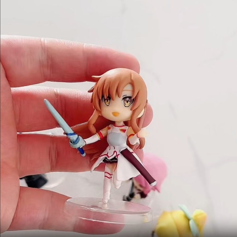 Набор аниме фигурок Sword Art Online Мастера меча онлайн, набор 6 шт, 6 см (SAO 0020)