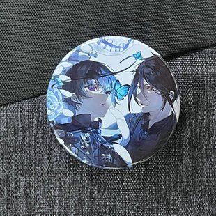 Значок аниме Темный Дворецкий Black Butler, диаметр 58 мм (ZNBLB 0017)
