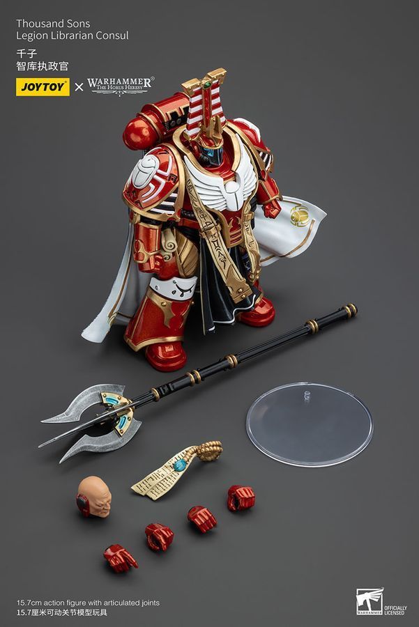 Фигурка из игры Warhammer 40k, Библиотекарь Легиона Тысячи Сынов, Консул, JOYTOY, подвижная, 15.7 см (WHR 0095)