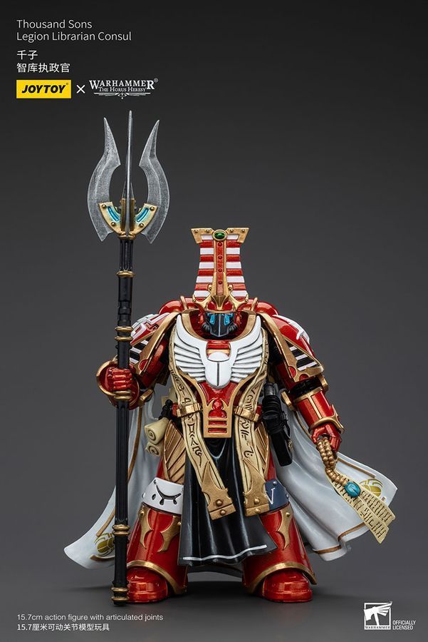 Фигурка из игры Warhammer 40k, Библиотекарь Легиона Тысячи Сынов, Консул, JOYTOY, подвижная, 15.7 см (WHR 0095)