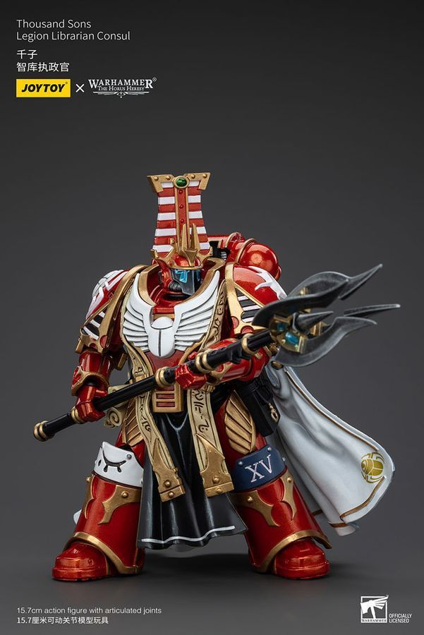 Фигурка из игры Warhammer 40k, Библиотекарь Легиона Тысячи Сынов, Консул, JOYTOY, подвижная, 15.7 см (WHR 0095)