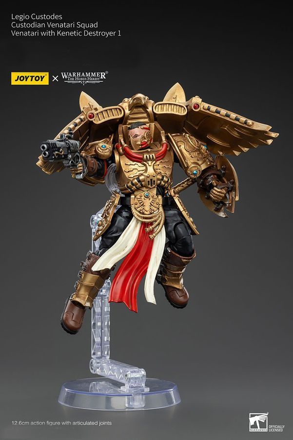 Фигурка из игры Warhammer 40k, Легион Адептус Кустодес Венатари с Кенетическим Разрушителем, JOYTOY, подвижная, 12,6 см (WHR 0200)