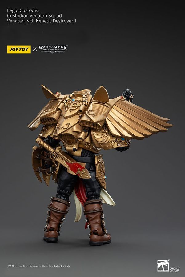 Фигурка из игры Warhammer 40k, Легион Адептус Кустодес Венатари с Кенетическим Разрушителем, JOYTOY, подвижная, 12,6 см (WHR 0200)