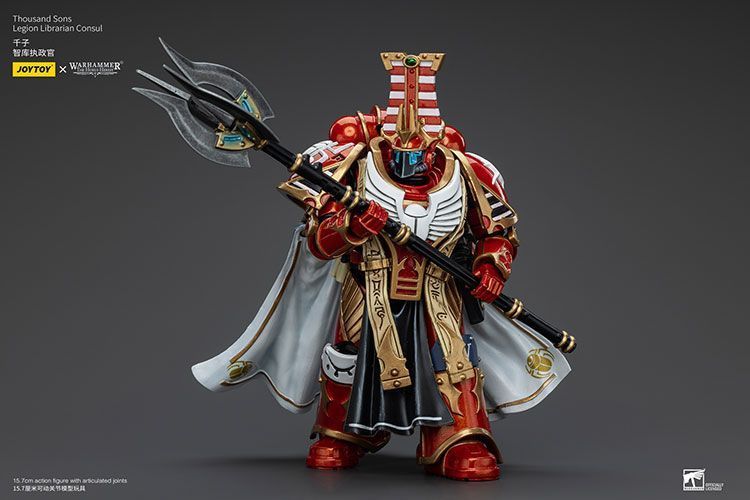 Фигурка из игры Warhammer 40k, Библиотекарь Легиона Тысячи Сынов, Консул, JOYTOY, подвижная, 15.7 см (WHR 0095)
