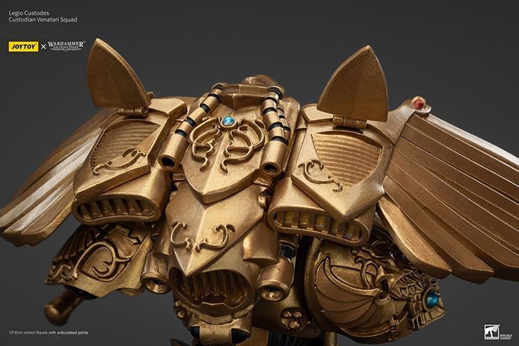 Фигурка из игры Warhammer 40k, Легион Адептус Кустодес Венатари с Кенетическим Разрушителем, JOYTOY, подвижная, 12,6 см (WHR 0200)