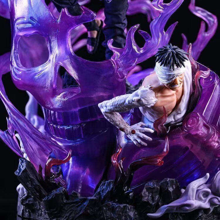 Аніме фігурка Naruto Наруто Sasuke Uchiha Саске Учіха, велика скульптура з підсвічуванням, 40 см (NAR 0086)