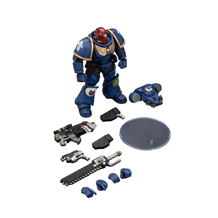 Фигурка из игры Warhammer 40k, Ультрамарины Герой Ордена Брат Ветеран Сержант Кастор, JOYTOY, подвижная, 11,7 см (WHR 0134)