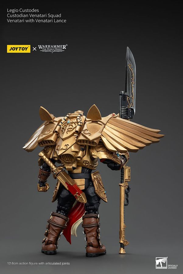Фігурка з гри Warhammer 40k, Легіон Адептус Кустодес Загін Венатарі з списом Венатарі, JOYTOY, рухома, 12,6 см (WHR 0201)