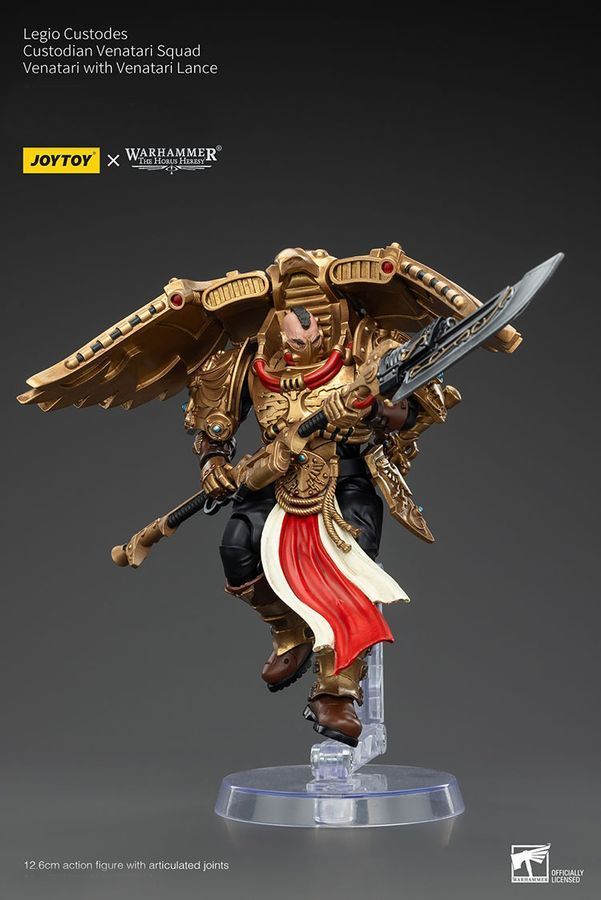 Фігурка з гри Warhammer 40k, Легіон Адептус Кустодес Загін Венатарі з списом Венатарі, JOYTOY, рухома, 12,6 см (WHR 0201)