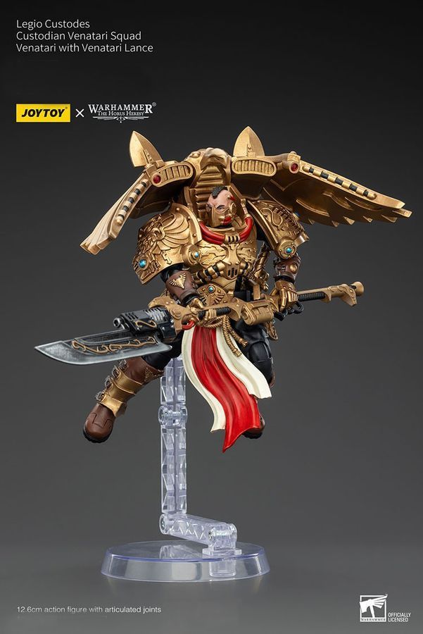 Фігурка з гри Warhammer 40k, Легіон Адептус Кустодес Загін Венатарі з списом Венатарі, JOYTOY, рухома, 12,6 см (WHR 0201)