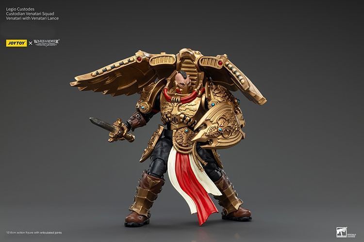 Фігурка з гри Warhammer 40k, Легіон Адептус Кустодес Загін Венатарі з списом Венатарі, JOYTOY, рухома, 12,6 см (WHR 0201)