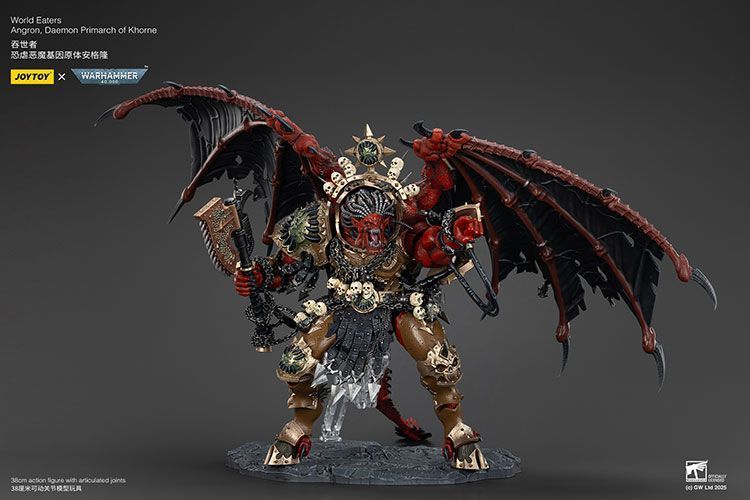 Фігурка з гри Warhammer 40k, Пожирачі Світів Ангрон Демон Прімарх Кхорна, JOYTOY, рухома, 38 см (WHR 0135)