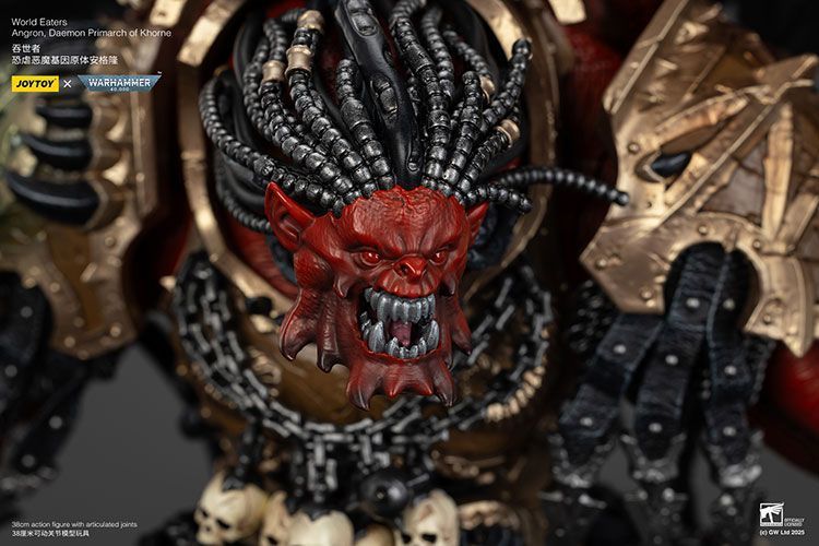 Фігурка з гри Warhammer 40k, Пожирачі Світів Ангрон Демон Прімарх Кхорна, JOYTOY, рухома, 38 см (WHR 0135)