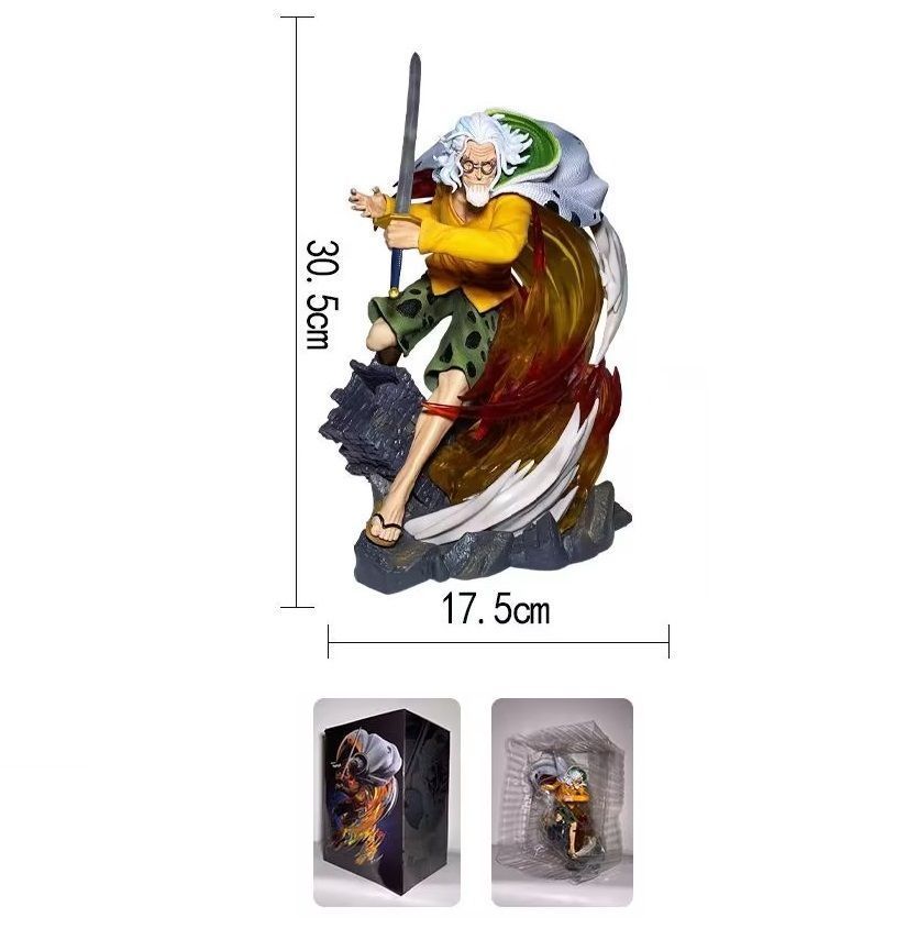 Аніме фігурка One Piece Ван Піс, Silvers Rayleigh, Сільверс Рейлі, з підсвічуванням, 30,5 см (OP 0124)
