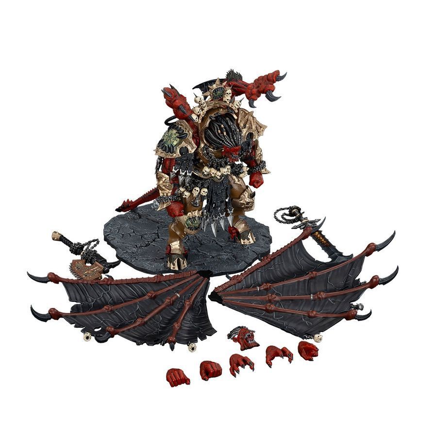 Фігурка з гри Warhammer 40k, Пожирачі Світів Ангрон Демон Прімарх Кхорна, JOYTOY, рухома, 38 см (WHR 0135)