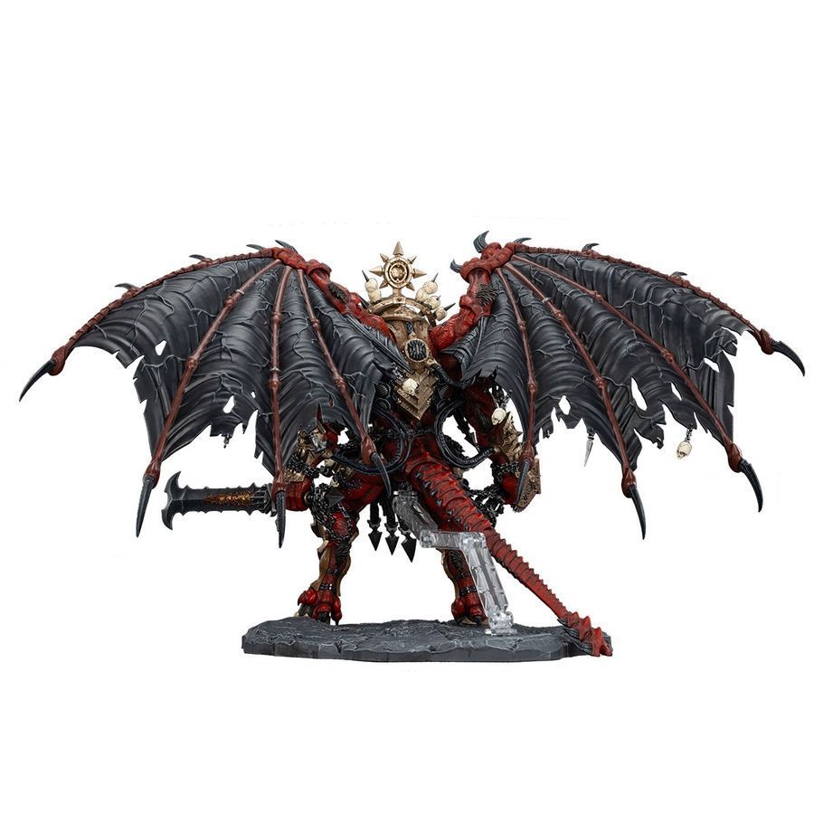 Фігурка з гри Warhammer 40k, Пожирачі Світів Ангрон Демон Прімарх Кхорна, JOYTOY, рухома, 38 см (WHR 0135)
