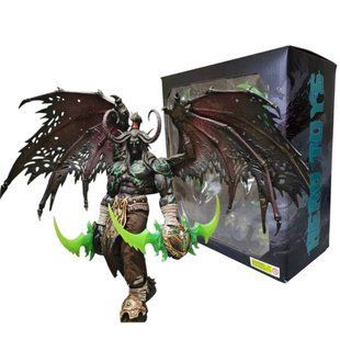Фигурка World of Warcraft, Варкрафт Иллидан Ярость Бури в демонической форме, Illidan, подвижный, 25 см (WC 0024)