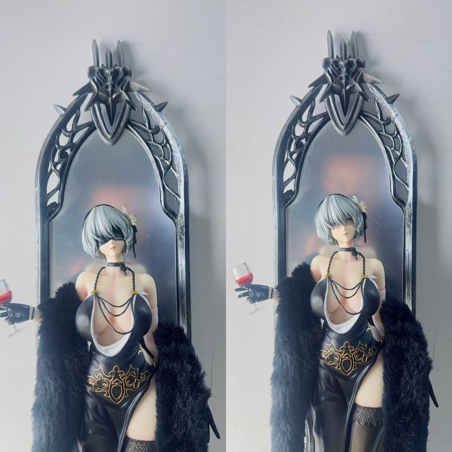 Аниме фигурка NieR: Automata Yorha No.2 Type B, Йорха ТуБи в платье возле зеркала, 63 см (NRA 0025)