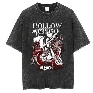 Футболка оверсайз з принтом з аніме Бліч, універсальна, бавовна Washed Cotton, розмір XXXL (FBLEA 0034G-XXXL)