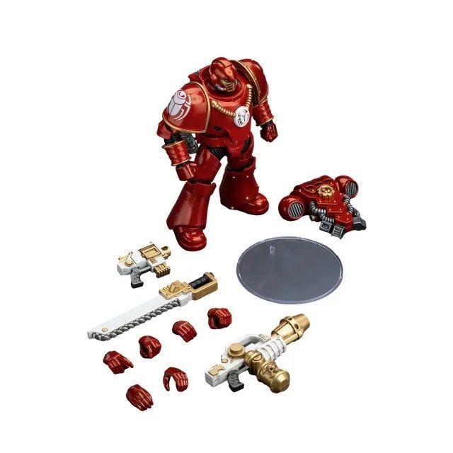 Фигурка из игры Warhammer 40k, Легионер Тысячи Сынов с огнеметом, JOYTOY, подвижная, 12 см (WHR 0098)