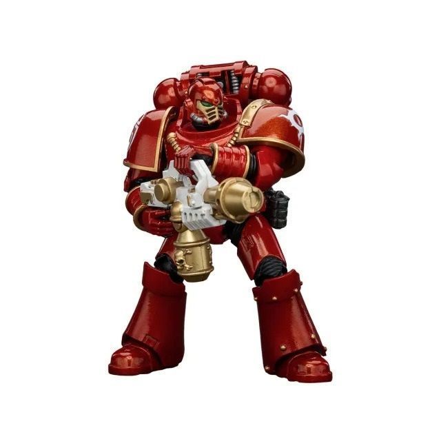 Фигурка из игры Warhammer 40k, Легионер Тысячи Сынов с огнеметом, JOYTOY, подвижная, 12 см (WHR 0098)