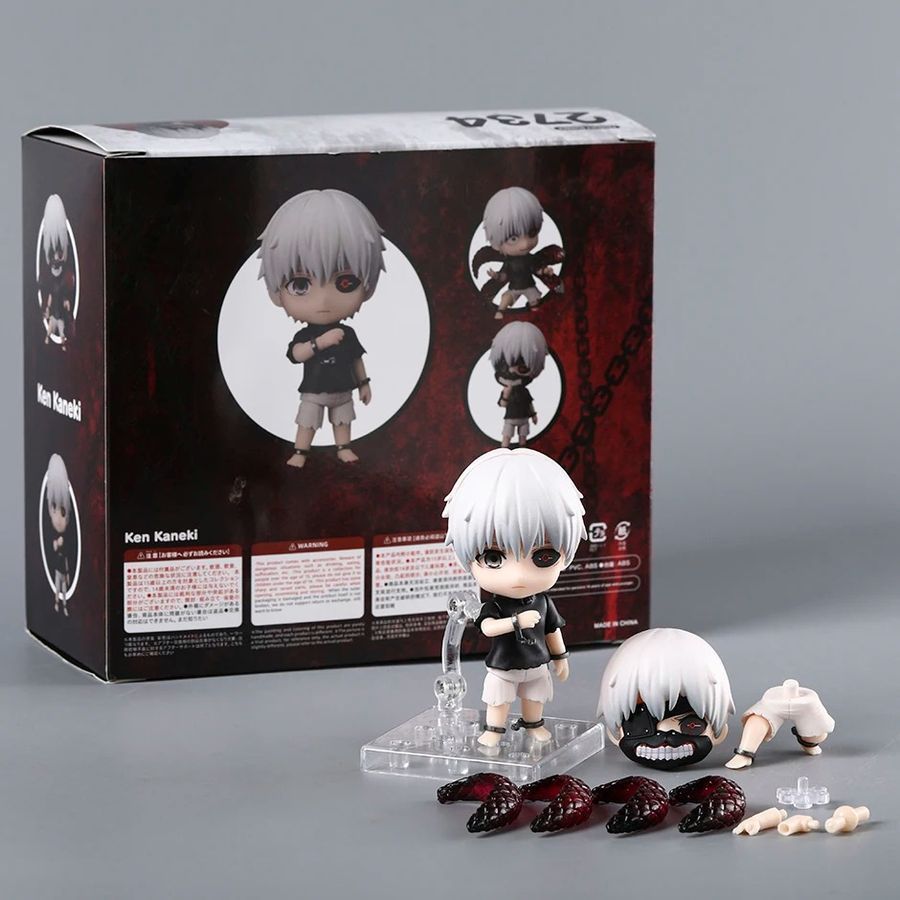Аниме фигурка нендороид Токийский Гуль, Tokyo Ghoul Кэн Канэки, Ken Kaneki 2734, подвижный, 10 см (TG 0021)