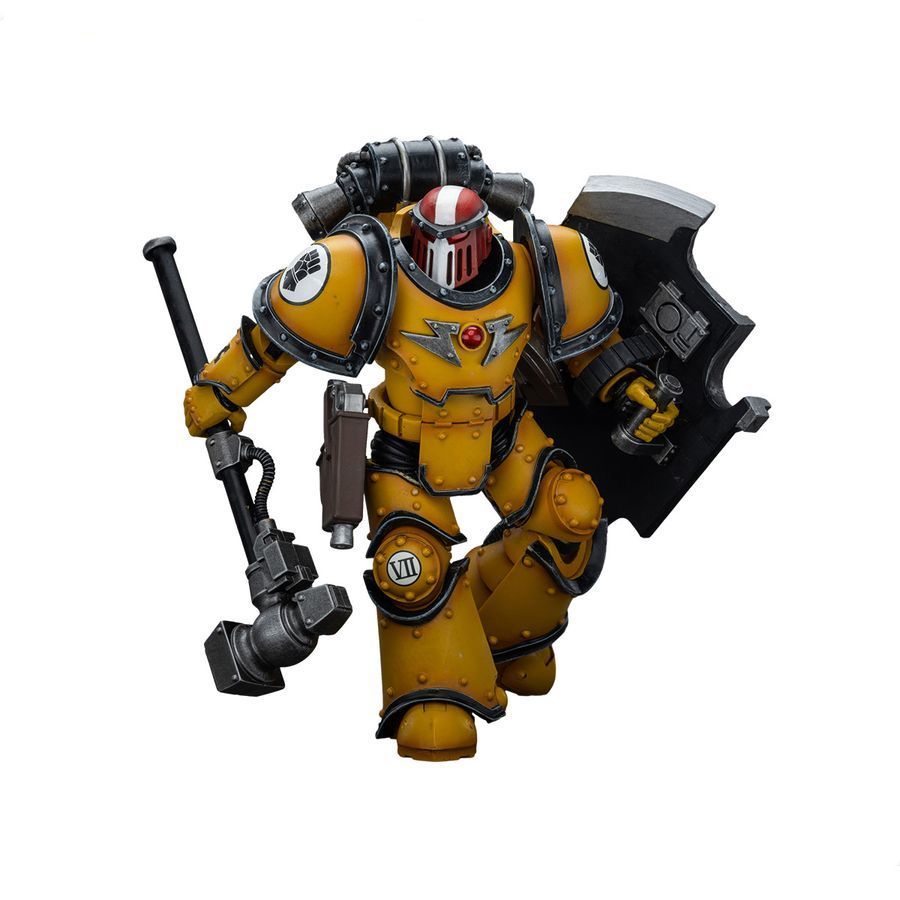 Фигурка из игры Warhammer 40k, Имперские Кулаки, Сержант с громовым молотом, JOYTOY, подвижная, 12,5 см (WHR 0009)