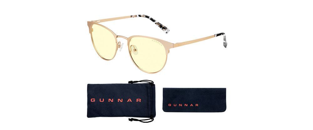Очки для компьютера Gunnar, Apex, Gold/Marble, Amber, White (APX-11401)