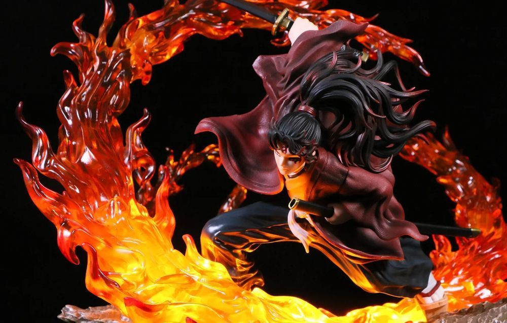 Аніме фігурка Demon Slayer Клинок розсікаючий демонів Tsugikuni Yoriichi, Еріїчі Цугікуні, з підсвічуванням, 29 см (BDD 0106)