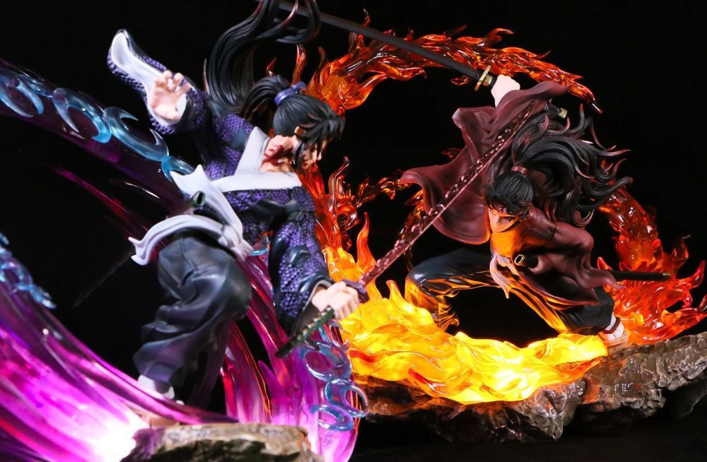 Аніме фігурка Demon Slayer Клинок розсікаючий демонів Tsugikuni Yoriichi, Еріїчі Цугікуні, з підсвічуванням, 29 см (BDD 0106)