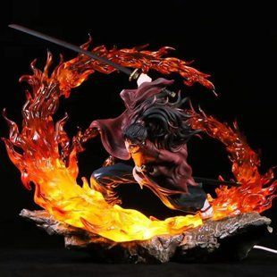 Аниме фигурка Demon Slayer Клинок рассекающий демонов Tsugikuni Yoriichi, Ериичи Цугикуни, с подсветкой, 29 см (BDD 0106)