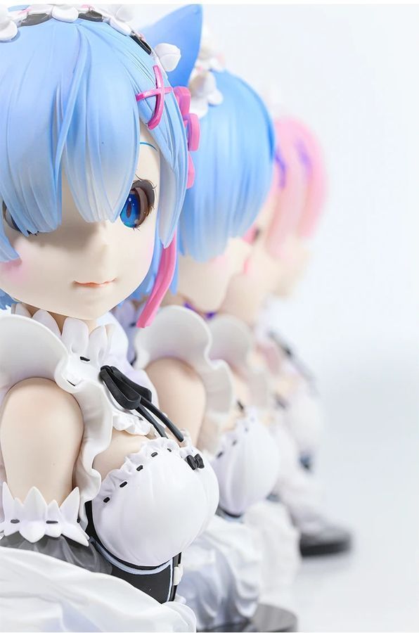 Аниме фигурка бюст Re Zero Жизнь с нуля Rem Рэм, с эффектом "следящих глаз", 23 см (RZR 0021)