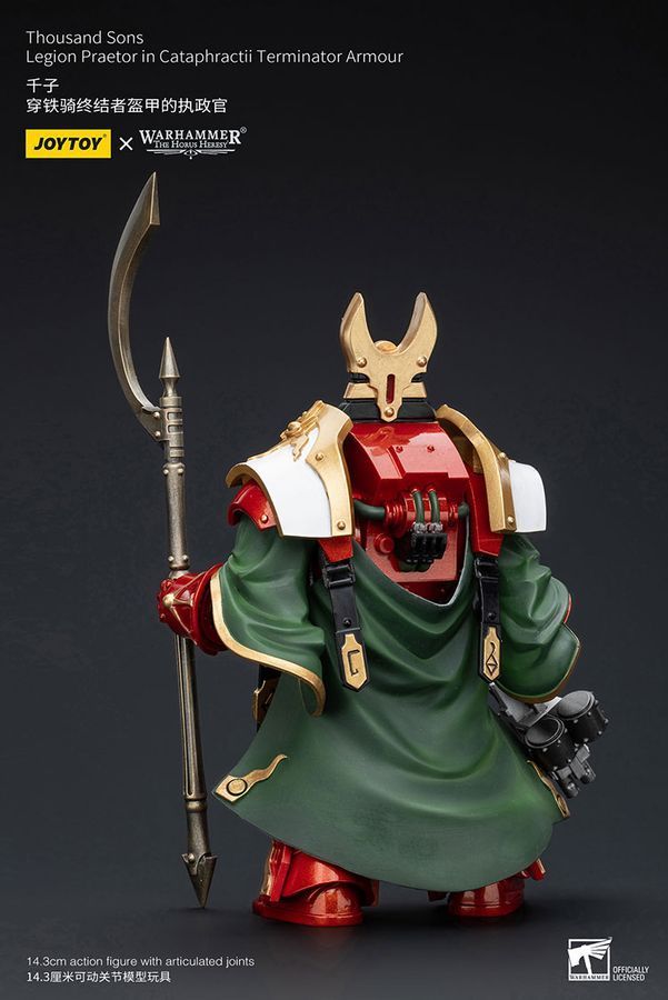 Фигурка из игры Warhammer 40k, Легион Тысяча сыновей Пратотор в Терминаторских доспехах Катафрактии, JOYTOY, подвижная, 14,3 см (WHR 0099)